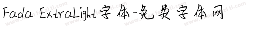 Fada ExtraLight字体字体转换